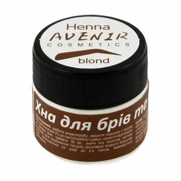 Хна для окрашивания бровей Avenir Cosmetics Henna, Blond, 10 г Хна для окрашивания бровей Avenir Cosmetics Henna, Blond, 10 г
