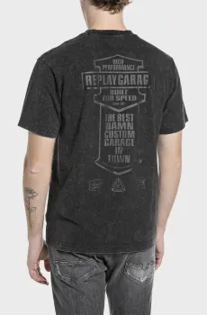Мужская черная футболка Черный L Replay M3402 .000.22662N
