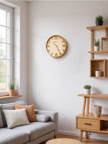 Настінний годинник - коричневий