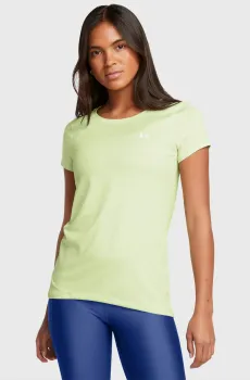 Женская салатовая футболка UA HG Armour SS Салатовый XS Under Armour 1328964-383