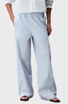 Женские голубые брюки в полоску POPLIN Голубой L Calvin Klein Jeans LV047F627G