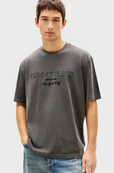 Мужская темно-серая футболка 90S NEW CLASSICS Черный M Tommy Jeans DM0DM22545