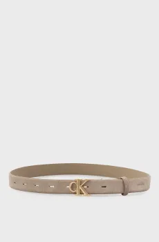 Женский бежевый замшевый ремень BUCKLE Бежевый 70 Calvin Klein LV04F7079G