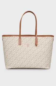 Женская сумка с узором TH MONOPLAY LEATHER TOTE Разноцветный ONESIZE Tommy Hilfiger AW0AW17379