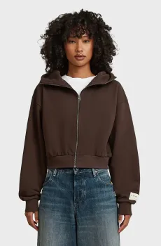 Женское темно-коричневое худи Cropped Коричневый L G-Star RAW D28757,E551