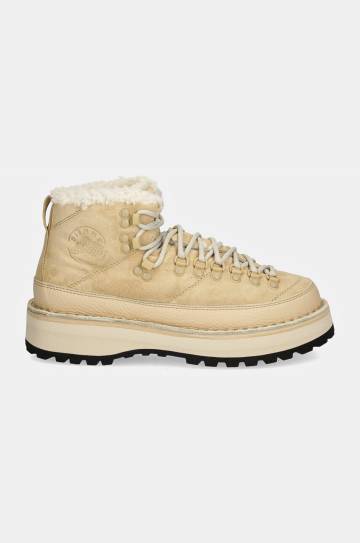 Замшевые ботинки Diemme Sesto Shearling женские цвет бежевый на платформе с утеплением DI23FWSEW-I01X061SND Замшевые ботинки Diemme Sesto Shearling женские цвет бежевый на платформе с утеплением DI23FWSEW-I01X061SND
