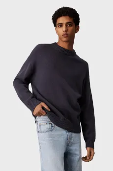 Мужской темно-серый джемпер COTTON WOOL CREW NECK Серый S Calvin Klein Jeans J30J326195