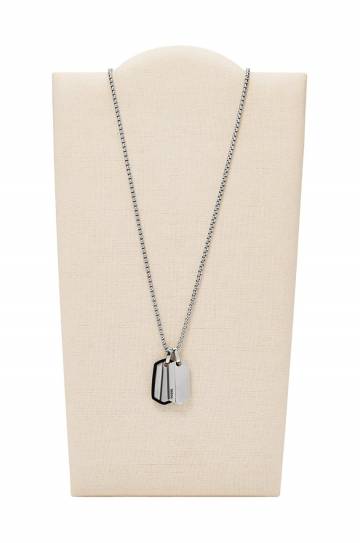 Цепочка Fossil мужская цвет серебрянный