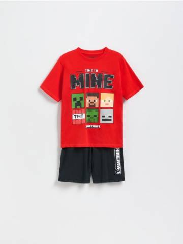 Reserved - Бавовняний піжамний комплект Minecraft - червоний - TJ364-33X Reserved - Бавовняний піжамний комплект Minecraft - червоний - TJ364-33X