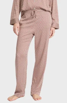 Женские бежевые брюки с узором LIAN Бежевый S Etam 6555924