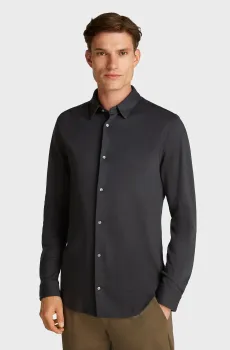 Мужская черная рубашка SMOOTH COTTON JERSEY SHIRT Черный S Calvin Klein K10K113339