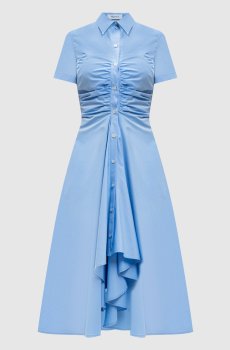 Голубое платье-рубашка