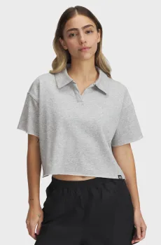 Женское серое поло UA Icon Terry Polo Серый L Under Armour 1389639-012