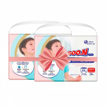 Подгузники-трусики Goo.N Plus размер XXL (13-25 кг), 2*28 шт Подгузники-трусики Goo.N Plus размер XXL (13-25 кг), 2*28 шт