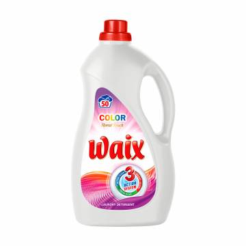 Средство для стирки WAIX Color Floral Touch для цветных вещей, 50 стирок, 3 л Средство для стирки WAIX Color Floral Touch для цветных вещей, 50 стирок, 3 л