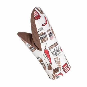 Перчатка кухонная Home Line Специи, коричневая, 16*28 см (полупанама) (179978) Перчатка кухонная Home Line Специи, коричневая, 16*28 см (полупанама) (179978)