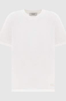 Белая футболка с вышивкой логотипа