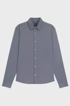 Мужская серая рубашка Серый S BOSS 50556672;468