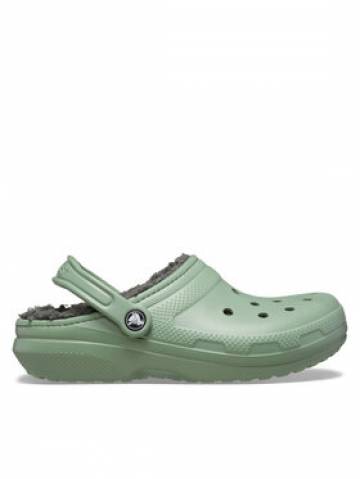 Crocs Шльопанці Classic Lined Clog 203591 Зелений Crocs Шльопанці Classic Lined Clog 203591 Зелений