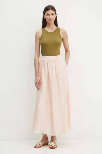 Юбка American Vintage цвет бежевый maxi прямая DET13AH24 Юбка American Vintage цвет бежевый maxi прямая DET13AH24