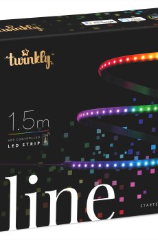 ​Стрічка Smart LED Twinkly Line RGB IP20 1.5м кабель чорний (TWL100STW-BEU)