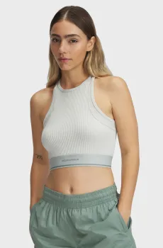 Женский мятный топ UA Meridian Rib Branded Tank Ментоловый XS Under Armour 1389641-377