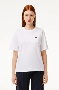Женская белая футболка Relaxed Fit Белый 38 Lacoste TF7215001
