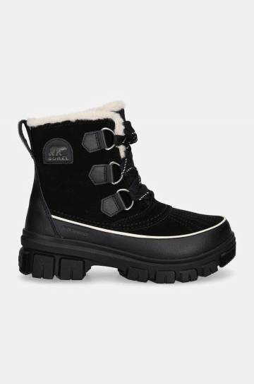 Кожаные полусапожки Sorel TORINO V WP OUTDRY женские цвет чёрный на плоском ходу с утеплением 2106701010 Кожаные полусапожки Sorel TORINO V WP OUTDRY женские цвет чёрный на плоском ходу с утеплением 2106701010