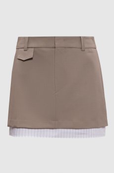 Бежевая юбка Giungla с шерстью