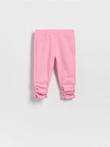 Reserved - 3/4 легінси з присборкою - рожевий - 853CY-30X