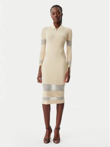 Patrizia Pepe Трикотажна сукня 8A1420/K078-B814 Бежевий Slim Fit Patrizia Pepe Трикотажна сукня 8A1420/K078-B814 Бежевий Slim Fit