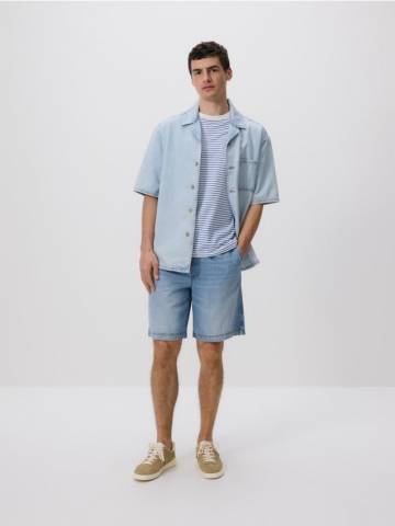 Reserved - Джинсові шорти-джогери - синій - YF676-50J