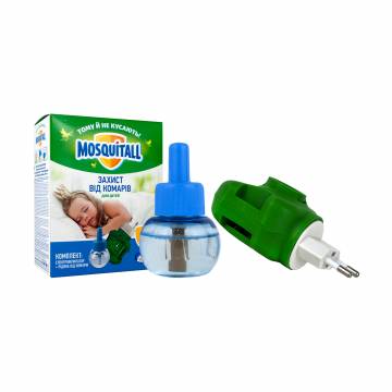 Электрофумигатор от комаров MOSQUITALL Нежная защита для детей + жидкость, 45 ночей, 30 мл Электрофумигатор от комаров MOSQUITALL Нежная защита для детей + жидкость, 45 ночей, 30 мл