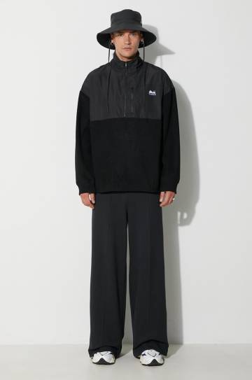 Хлопковая кофта Taikan Polar Fleece Half мужская цвет чёрный с принтом TK0013.BLK Хлопковая кофта Taikan Polar Fleece Half мужская цвет чёрный с принтом TK0013.BLK