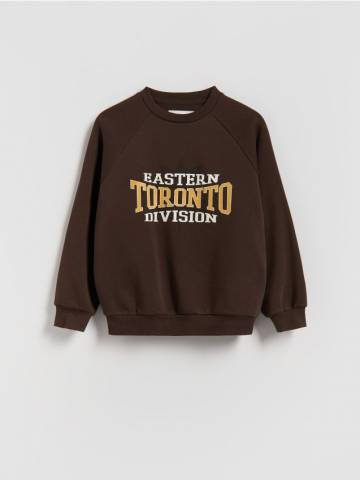 Reserved - Світшот із принтом - темно коричневий - 966FJ-89X