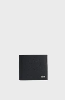 Мужской черный кожаный кошелек Черный ONESIZE BOSS 50529513;001