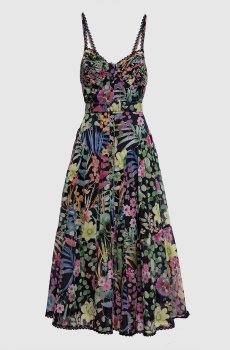 Черное платье Cael в цветочный принт