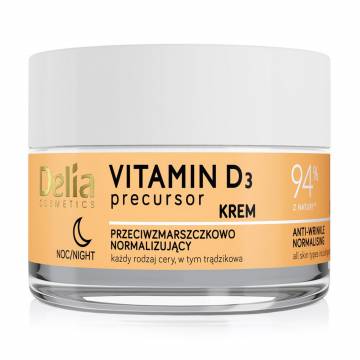Ночной крем для лица против морщин Delia Cosmetics Vitamin D3 Precursor Night Cream с витамином D3, 50 мл Ночной крем для лица против морщин Delia Cosmetics Vitamin D3 Precursor Night Cream с витамином D3, 50 мл