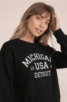 Свішот crewneck з принтом - чорний
