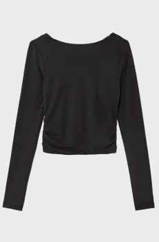 Женский черный лонгслив Черный XS Tally Weijl STSPETINA