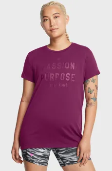 Женская фиолетовая футболка UA Pjt Rck W HWT Passion SS Фиолетовый S Under Armour 1387500-505