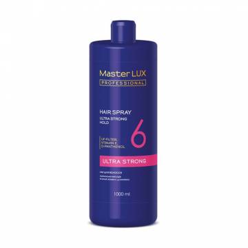 Лак для волос Master LUX Professional Hair Spray ультрасильная фиксация, 1 л Лак для волос Master LUX Professional Hair Spray ультрасильная фиксация, 1 л