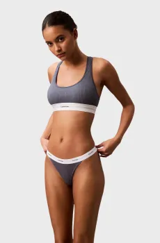 Женские темно-синие трусики STRING THONG Синий L Calvin Klein LV00QD5264