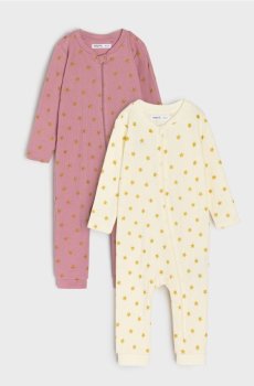 Бавовняний ромпер, 2 шт. - кремовий