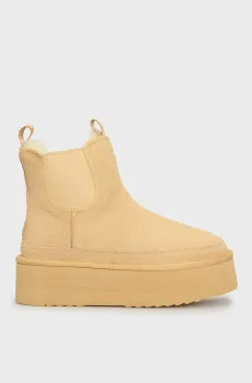 Женские бежевые замшевые угги Loimaa Бежевый 40 PRPY PRFAS3133W