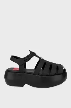 Женские черные сандалии Черный 39 Moschino JA16247I0I.I38;000