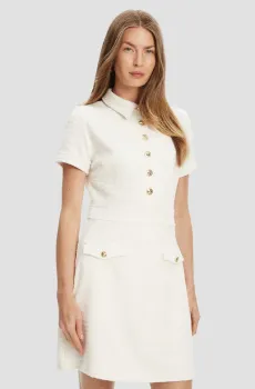 Женское белое твидовое платье Белый M Guess W5YK18.KCXO2;F0FD