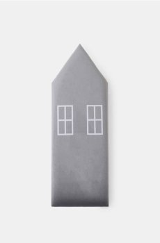 Оздоблений панель з мотивом будинку - сірий