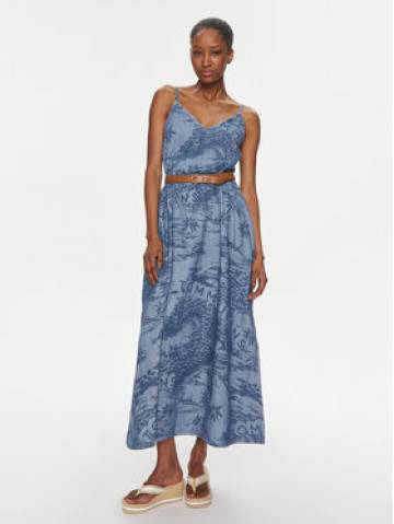 Tommy Jeans Літня сукня Laser Chambray DW0DW17950 Голубий Relaxed Fit Tommy Jeans Літня сукня Laser Chambray DW0DW17950 Голубий Relaxed Fit