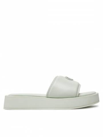 Calvin Klein Шльопанці Flatform Slide Relock Lth HW0HW02049 Зелений Calvin Klein Шльопанці Flatform Slide Relock Lth HW0HW02049 Зелений